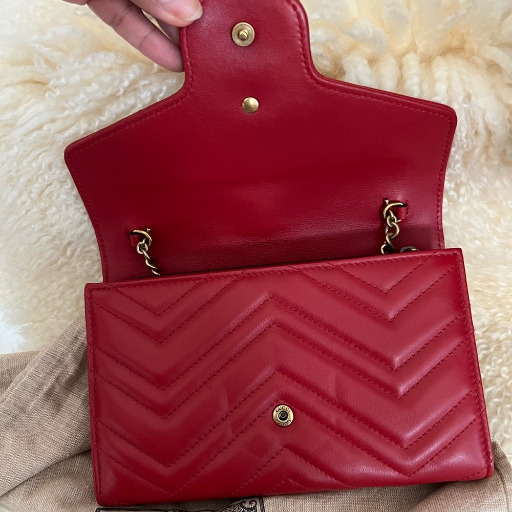 Gucci GG Marmont Matelassé wallet on chain - Picture 7 of 14